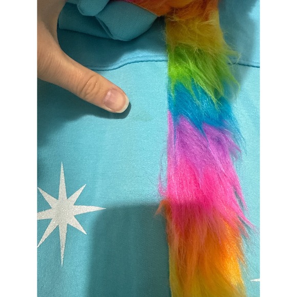 NWT Tipsy Elves Rainbow Unicorn One Piece Small Unisex Hoodie Pockets *READ* - Picture 6 of 7